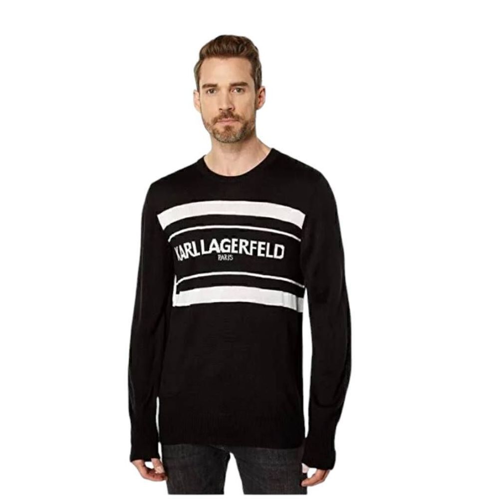 Karl Lagerfeld Paris Logo Sweater Mens SZ L Crew Neck
